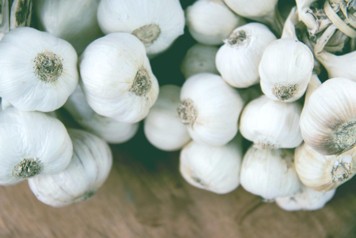 Close-up of fresh ingredients being prepped for a recipe